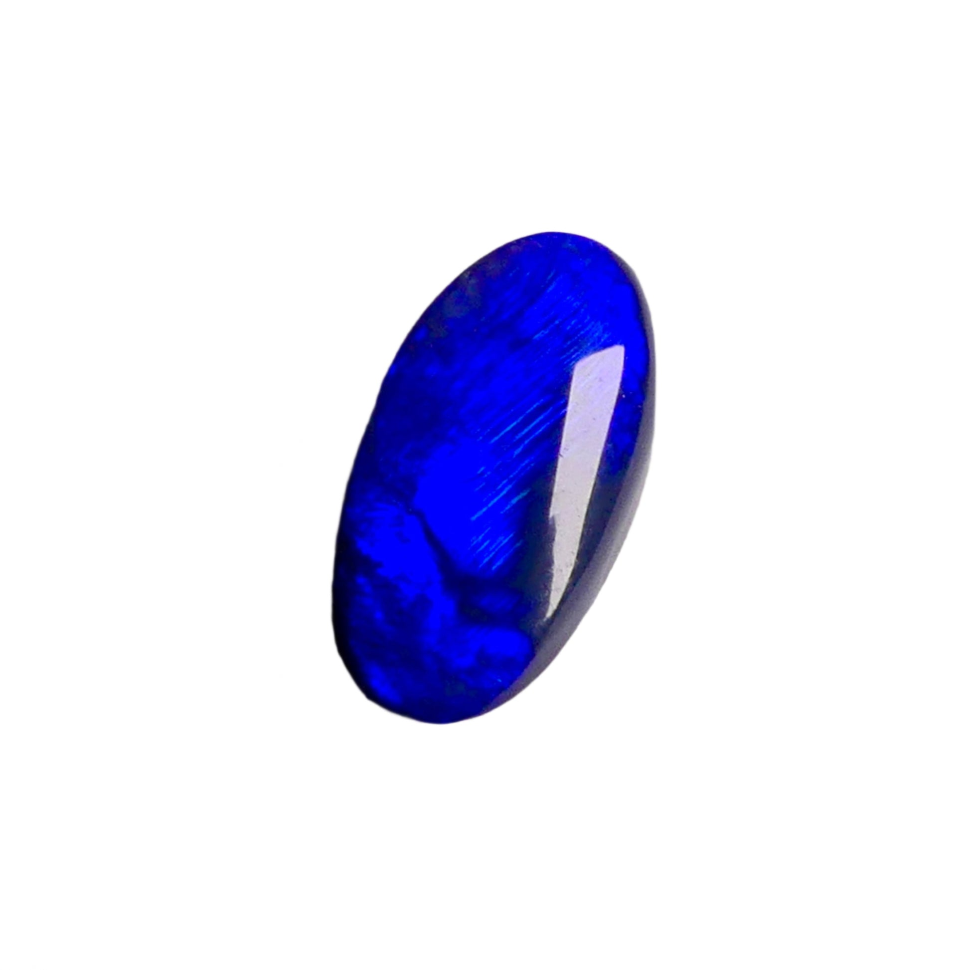 Discover the captivating allure of 3.2ct Australian Black Opal. Delighting the eye with a dazzling electric blue and hints of green, this phenomenal gemstone is a true treasure. Elevate your collection with this extraordinarily rare and precious gemstone.

Origin- Lightning Ridge Australia

Opal Weight- 3.2ct electric Blue on Black Opal

Cut- Freeform cabochon

Size- 14x7.6mm
