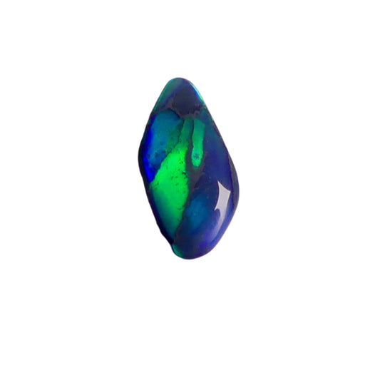 Discover the beauty of the unique 3.5ct Australian Black Opal. With its rare pattern exhibiting stunning blues and greens, this opal is truly one of a kind. Add a touch of rarity and elegance to your collection.

Origin- Lightning Ridge Australlia

Opal Weight- 3.5ct Australian Black Opal

Size- 15.8x8mm

Cut- Freeform cabochon