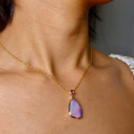 Unique 9k Gold Australian Boulder Opal Pendant - Stunning Statement Jewelry