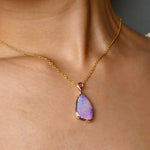 Unique 9k Gold Australian Boulder Opal Pendant - Stunning Statement Jewelry