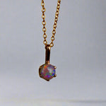 Stunning 18k Gold Lightning Ridge Australian Opal Pendant