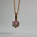 Stunning 18k Gold Lightning Ridge Australian Opal Pendant