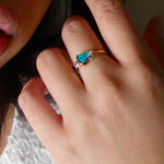 Beautiful 9K Gold Australian Boulder Opal Ring