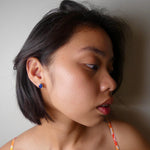 Australian Opal Earrings Elegant 14k Gold with Lightning Ridge Black Opal