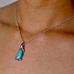 Beautiful 9K White Gold Australian Boulder Opal Pendant