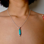 Stunning 18k White Gold Australian Boulder Opal Pendant