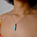 Stunning 18k White Gold Australian Boulder Opal Pendant