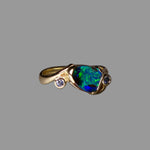 Stunning 14k Gold Australian Boulder Opal Ring