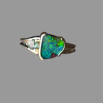 Beautiful Oceanic 14k Gold Australian Boulder Opal Ring