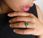 Captivating 14k Gold Australian Boulder Opal Ring