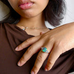 Stunning 14k Gold Australian Black Opal Ring