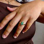 Divine 14K Gold Australian Black Opal Ring