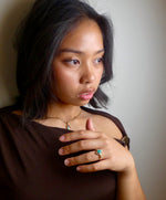 Divine 14K Gold Australian Black Opal Ring