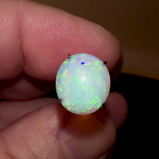 Discover the enchantment of the 1.6ct Coober Pedy Opal. This exquisite gemstone boasts a captivating display of colourful iridescence, making it a truly one-of-a-kind addition to any gemstone collection.

Origin- Ethically Mined in Coober Pedy Australia

Opal Weight- 1.6ct semi crystal Coober Pedy Opal

Size- 10.7 x 9.6 x 2.7mm