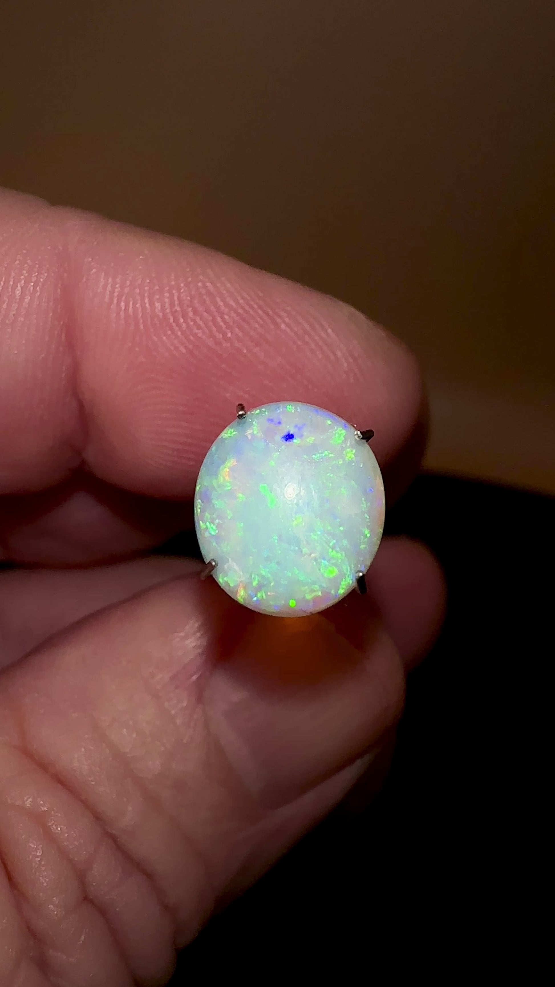 Discover the enchantment of the 1.6ct Coober Pedy Opal. This exquisite gemstone boasts a captivating display of colourful iridescence, making it a truly one-of-a-kind addition to any gemstone collection.

Origin- Ethically Mined in Coober Pedy Australia

Opal Weight- 1.6ct semi crystal Coober Pedy Opal

Size- 10.7 x 9.6 x 2.7mm