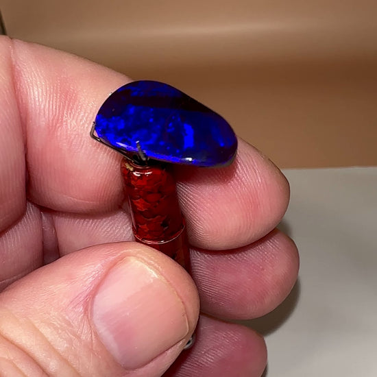 7.5ct Australian Boulder Opal showcases stunning blue flashes and deep electric blue hues, a worthy addition to any gemstone collection.

Origin- Queensland Australia

Opal Weight- 7.5ct

Size- 18.2 x 11mm

Ready to be set into your choice of jewellery
