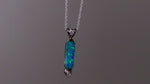 Stunning 18k White Gold Australian Boulder Opal Pendant