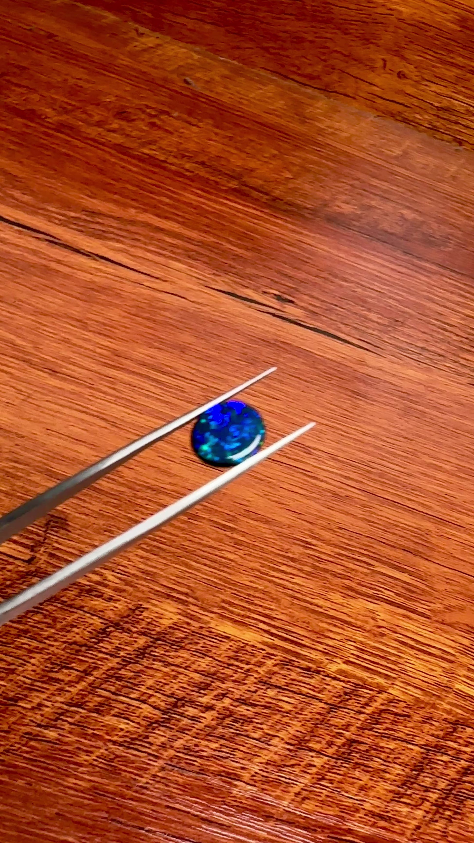This 1.95ct Black Opal from Lightning Ridge displays stunning blue green hues, making it a unique and valuable addition to any collection. Its distinct color and quality of origin, make it a desirable choice for those seeking a rare and eye-catching gemstone.

Origin- Lightning Ridge Australia

Weight- 1.95ct Black Opal

Size- 10x9x3mm

Cut- Oval Freeform Low Dome Cabochon

Treatments- None 100% solid Australian Opal

Perfect Opal for your custom piece of jewellery or your collection