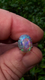 Lightning Ridge Crystal Opal – a mesmerizing gem that exudes an enchanting blend of bold blues, this opulent beauty showcases the splendor of nature.

Origin- Ethically mined in Lightning Ridge Australia

Weight- 1.7ct

Size- 11 x 9mm